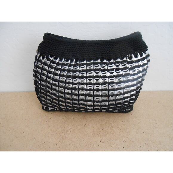 Upcycled Handmade Crochet / Soda Can Tab Purse - Picture 3 of 12